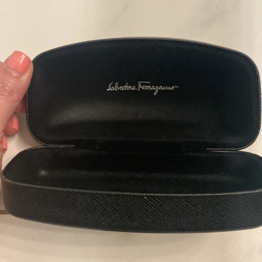 Salvatore Ferragamo Eyeglass hard case with cloth